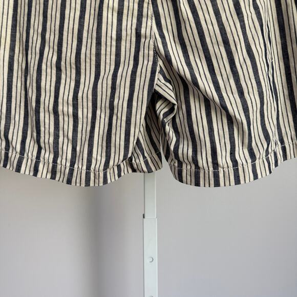 Michael Stars sz M‎ Blue White Stripe 100% Linen Summer Shorts - Picture 8 of 8